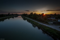Sonnenuntergang am Mittellandkanal Hannover